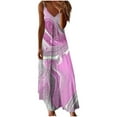 thumbnail image 1 of UPPADA Womens V Neck Plus Size Dress Floral Print Boho Sundress Casual Spaghetti Strap Maxi Dress Sleeveless Flowy Beach Dress My Orders Placed Recently Hot Pink,XL, 1 of 5