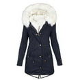 thumbnail image 1 of UPPADA Womens Warm Winter Overcoat Hooded Coats with Faux Fur Lined Parka Jacket Thick Down Outerwear Heavylight Winter Puffer Jacket,Down Jacket Woman, 1 of 2