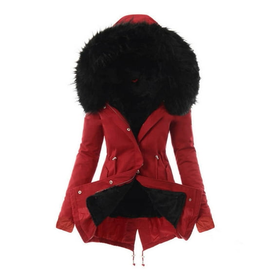 UPPADA Womens Warm Winter Overcoat Hooded Coats with Faux Fur Lined Parka Jacket Thick Down Outerwear Heavylight Winter Puffer Jacket,Winter Coats for Women Clearance Sale