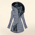 thumbnail image 1 of UPPADA Womens Warm Winter Overcoat Hooded Coats with Faux Fur Lined Parka Jacket Thick Down Outerwear Heavylight Winter Puffer Jacket,Winter Coats for Women Clearance Sale, 1 of 3