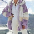 thumbnail image 1 of UPPADA Womens Winter Coats Plus Size Hooded Jacket Coats Warm Loose Cold Weather Outwear Plush Zip Thicken Jackets Furry Lined Thermal Down Overcoats Light Jackets for Winter Coats Clearance, 1 of 8
