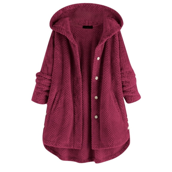 UPPADA Womens Winter Parka Jackets Fleece Lined Rain Jacket for Women Long Sleeve Warm Coat Fashion Open Front Soft Warm Coat Outerwear Chaquetas de Mujer Casual Elegantes para Frio