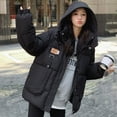 thumbnail image 1 of UPPADA Womens Winter Quilted Jackets Trendy Long Sleeve Full Zip Puffer Jacket Coats with Pockets Puffer Coats Women Black,S, 1 of 3