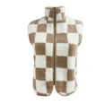 thumbnail image 1 of UPPADA Womens Winter Sleeveless Fleece Top Plaid Fuzzy Jackets Casual Checkered Sherpa Collared Jacket Warm Vest Khaki,L Fleece Jackets for Women Plaid Winter, 1 of 3