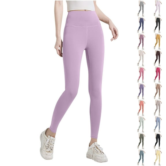 UPPADA Womens Workout Flare Leggings Butter Lift Stretch Yoga Pants Seam High Waisted Yoga Pants Seamless Booty Tights Dark Blue,L