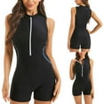 thumbnail image 1 of UPPADA Womens Zipper Front Bathing Suits One Piece Athletic Swimsuit Short Sleeve Flattering Swimsuits Ladies Full Coverage One Piece Swimsuit Black,S, 1 of 8