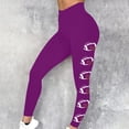 thumbnail image 1 of UPPADA Yoga Leggings for Women Stretch High Waist Yoga Pants Tummy Control Workout Running Leggings Snowflake Xmas Trees Printed Holiday Tights Gifts for Women Purple,L, 1 of 5