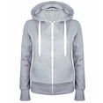 thumbnail image 1 of UPPADA Zip Up Hoodies for Women Long Sleeve Hooded Sweatshirts Comfy Fleece Jacket Coat Fashion Slim Casual Sweatshirt with Pockets Oversized Graphic Zip Up Hoodie for Women Gray,S, 1 of 2