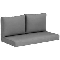 UPPYL 2 Seat Patio Furniture Cushions, 46x26x5 in, Thick Outdoor Loveseat Cushion Set with Removable Cover, Fade-Resistant Replacement Cushions for Outdoor Furniture, Couch, Bench, Swing,Gray