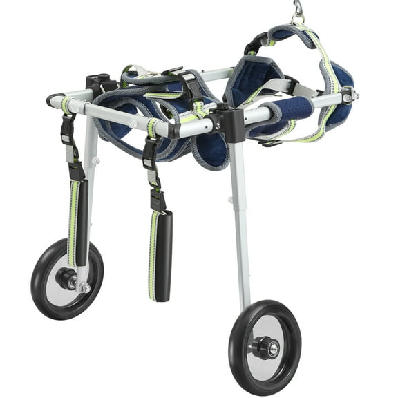 UPPYL Dog Wheelchair for Back Legs, Pet Wheelchair Lightweight & Adjustable Assisting in Healing, Dog Cart with 2 Wheels for Injured, Disabled, Paralysis, Hind Limb Weak Pet (XS)