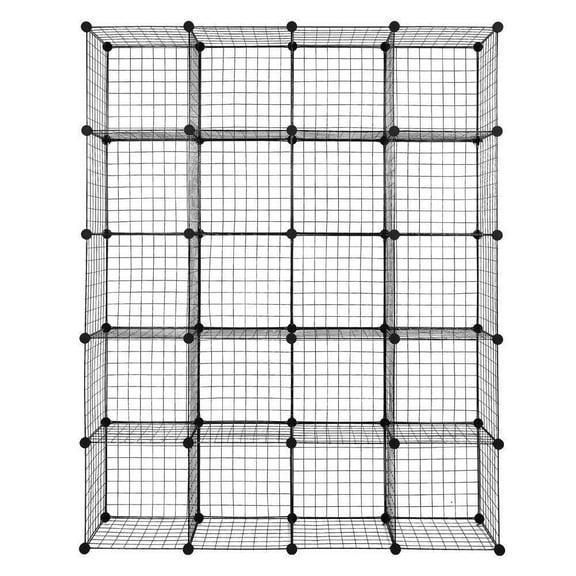 UPPYL Wire Cube Storage, 20-Cube Storage Organizer Metal, C Grids Storage Bins Shelving, Modular Bookshelf Shelf, Closet Cabinet Ideal for Bedroom,20 Cubes