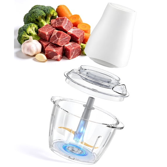 Uprube Food Processor & Chopper with Serrated Titanium Blade, Easy to Clean, Pure Copper Motor, Overheat Protection