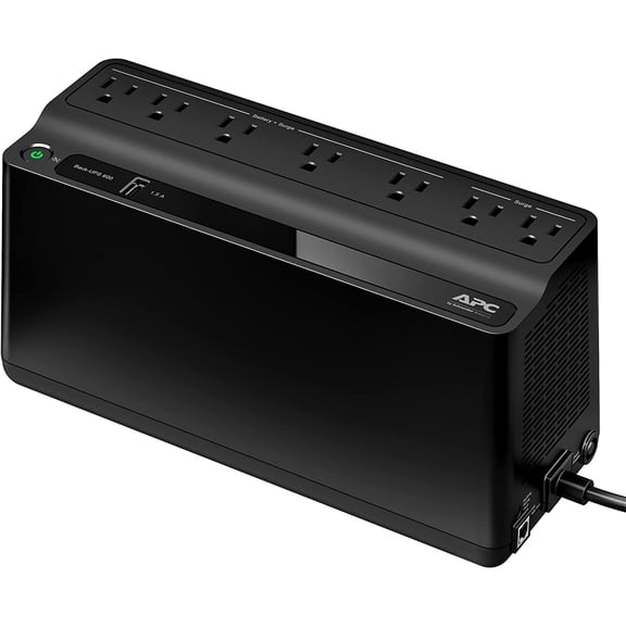 UPS Battery Backup & Sur Protector, 600VA Backup Battery upply, BE600M1 Back-UPS with USB Charr Port