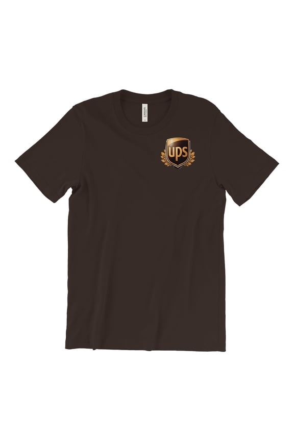 UPS Brown Short Sleeve T-Shirt United Parcel Service Official Colors and Style ( Medium, Brown)