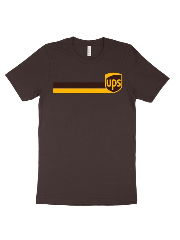 UPS Brown Short Sleeve T-Shirt United Parcel Service Official Colors and Style ( Small, Brown)