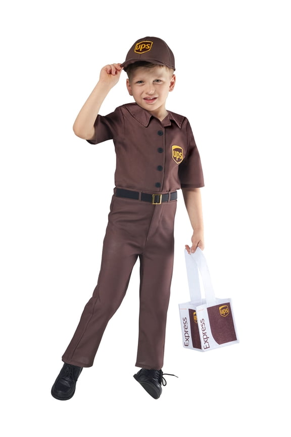 UPS Delivery Driver Costume for Kids by Rubies, Boys Small