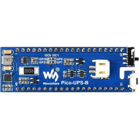 UPS Module for Pico with Uninterruptible Power Supply Monitoring Battery Status Via I2C Stackable Design