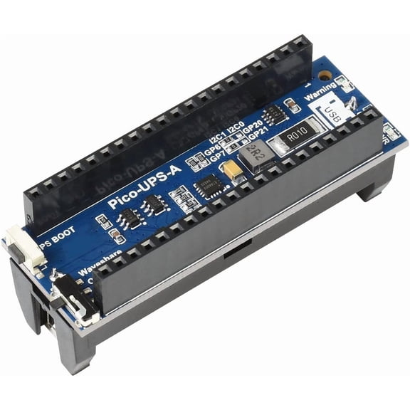 UPS Module for Pico with Uninterruptible Power Supply Monitoring Battery Status Via I2C