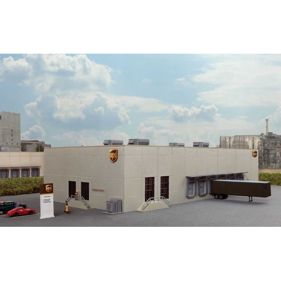 Walthers Cornerstone N Scale Building/Structure Kit UPS Hub with Customer Center