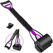 UPSKY 32'' Pooper Scooper for Large Medium Small Dogs, Long Handle Dog Poop Scooper with Waste Bags Purple