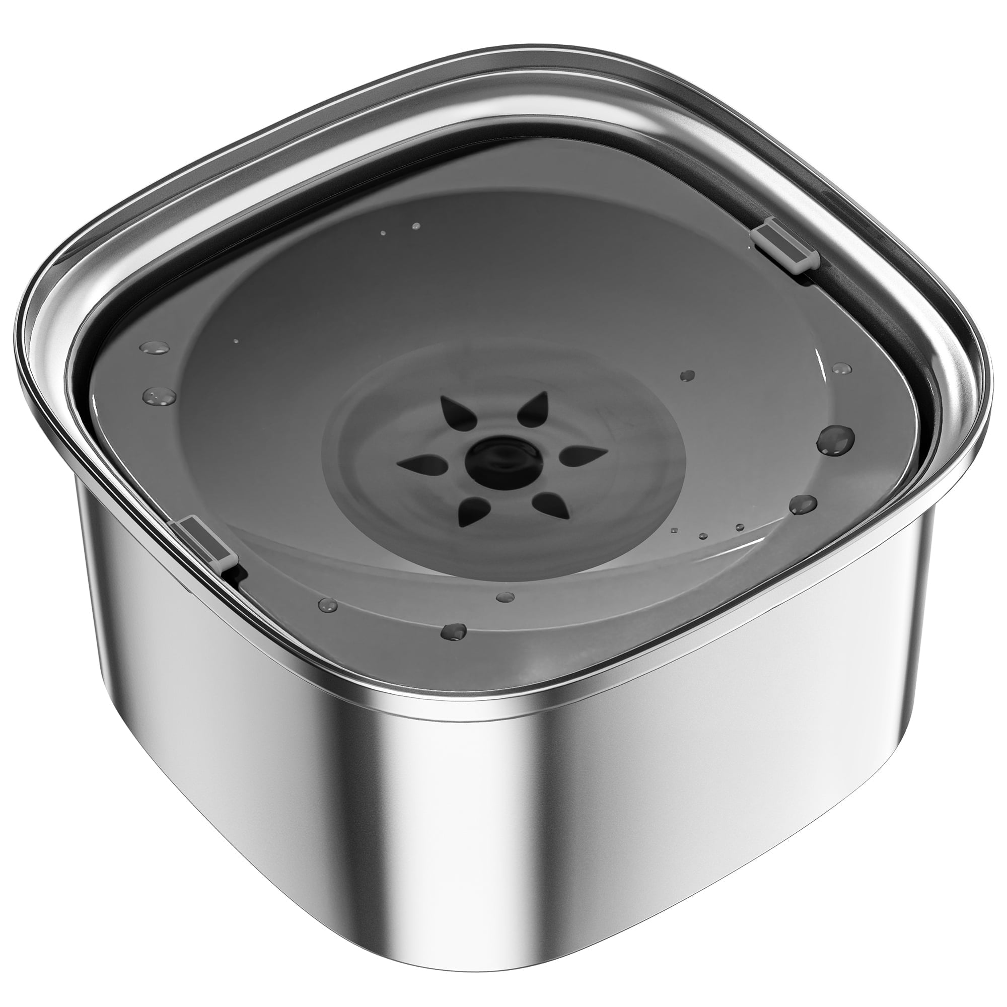 UPSKY 3L Dog Water Bowl 101oz Stainless Steel Dog Bowl No Spill Large Capacity Slow Water Feeder