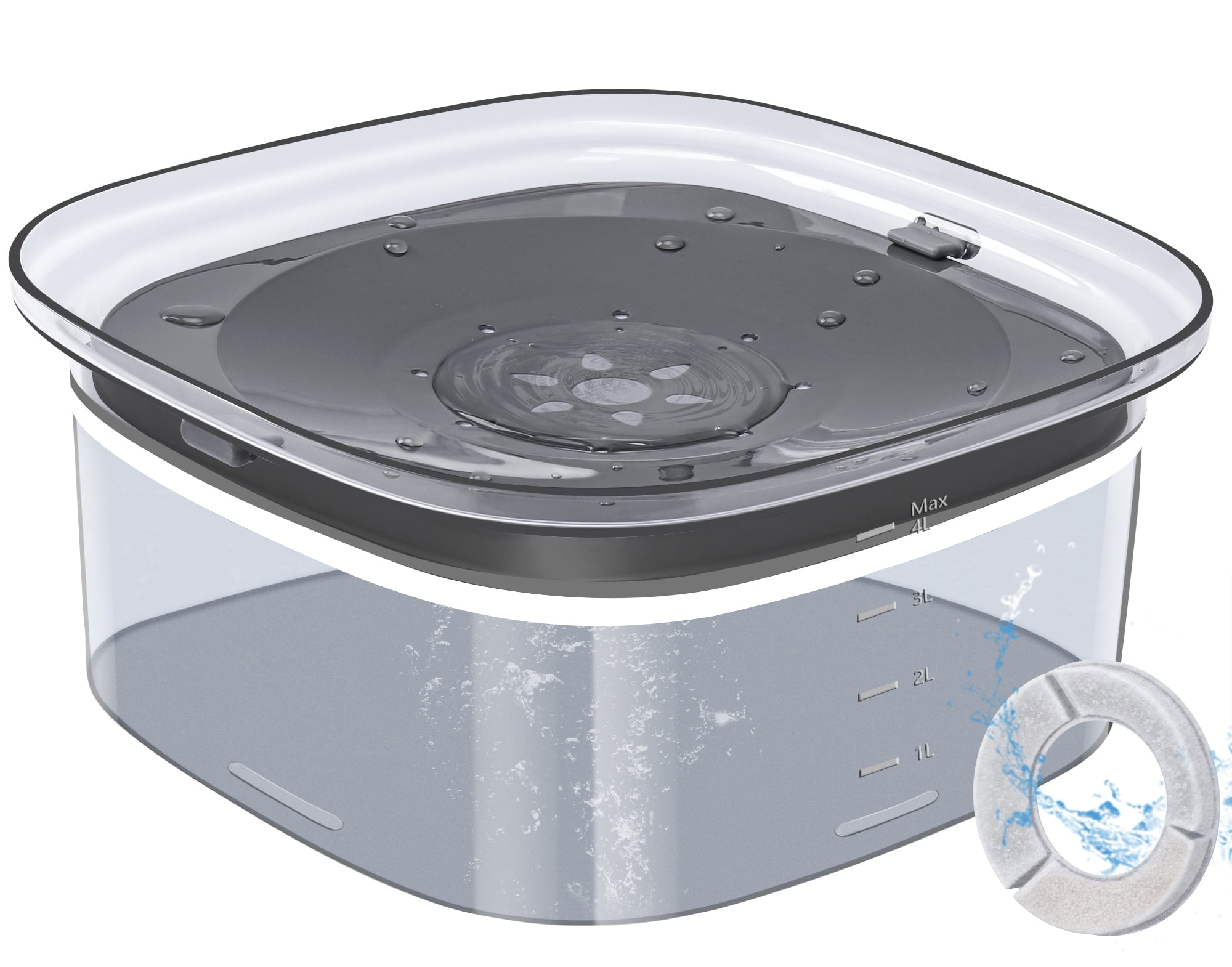 UPSKY 4L Dog Water Bowl 135oz No Spill Dog Bowl Extra Large Capacity Slow Drinking Water Feeder