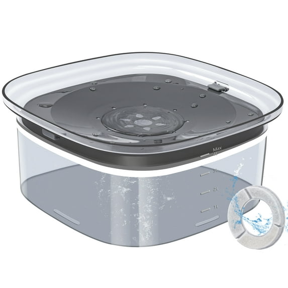 UPSKY 4L Dog Water Bowl 135oz No Spill Dog Bowl Extra Large Capacity Slow Drinking Water Feeder