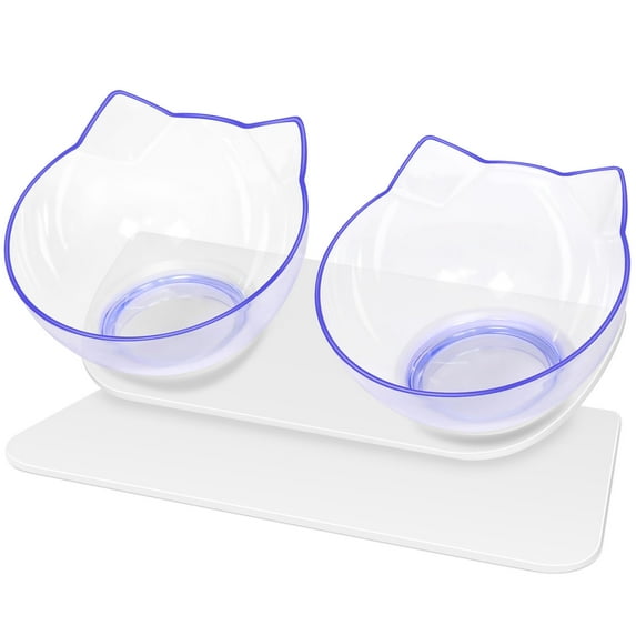UPSKY Cat Bowls Elevated Cat Food Water Bowls Set, 15° Tilted Raised Cat Bowls