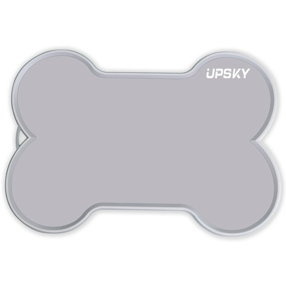 UPSKY Dog Cat Food Mat Dog Bowl Mat Large 22" x 16" Silicone Dog Feeding Waterproof Pet Placemat