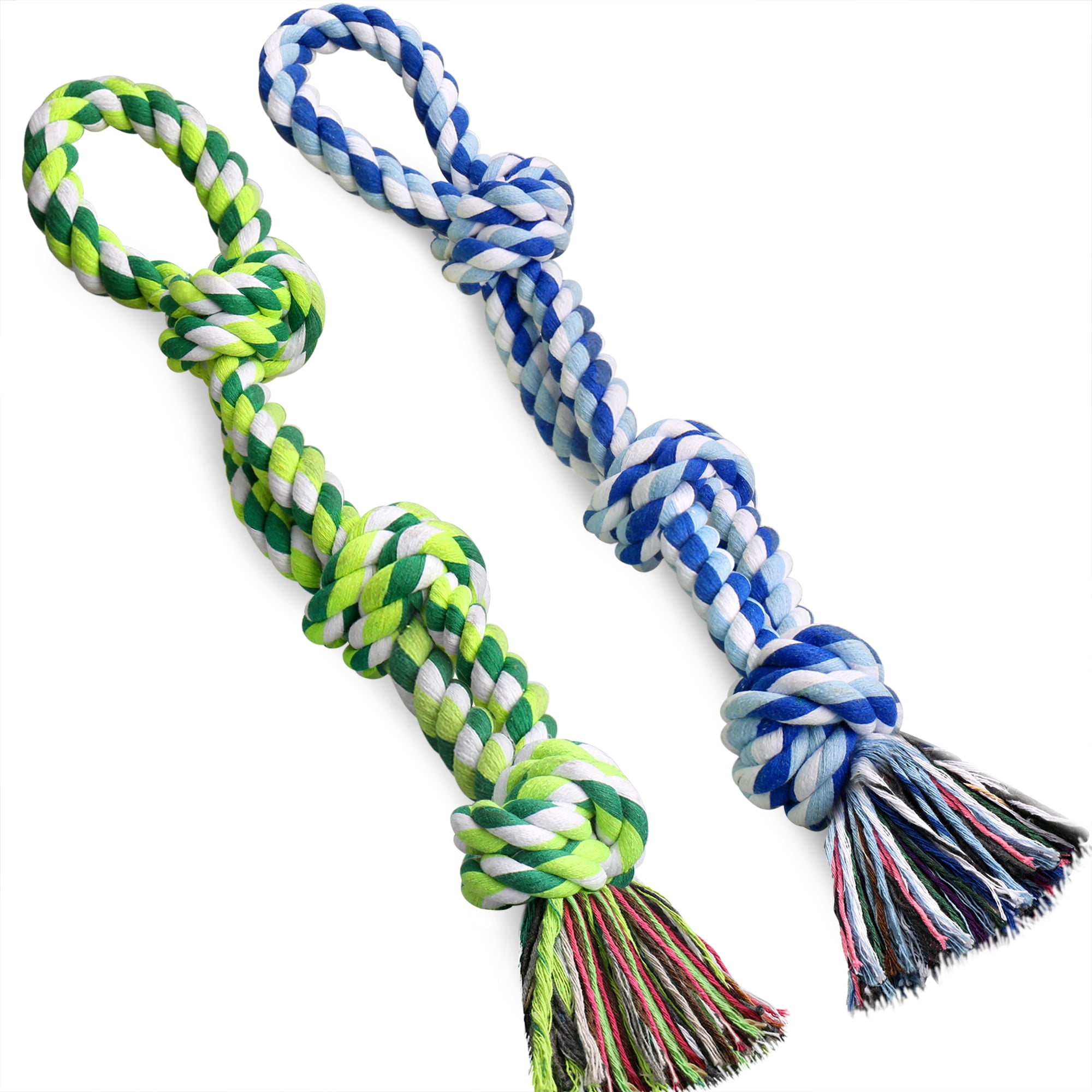 UPSKY Dog Rope Toys 2 Pack, Indestructible Chew Toys for Large Dogs