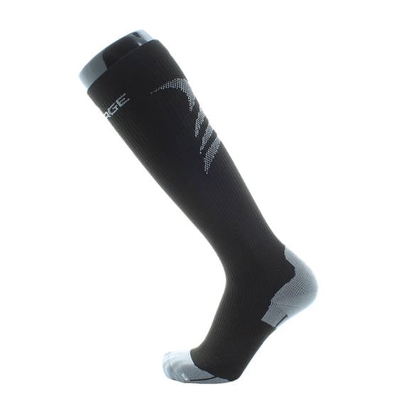 UPSURGE Sports 15-20 mmHg Moderate Compression Closed Toe Knee High Socks Black Large