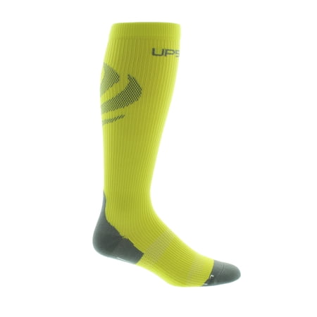 UPSURGE Sports 15-20 mmHg Moderate Compression Closed Toe Knee High Socks Bolt Yellow X-Large
