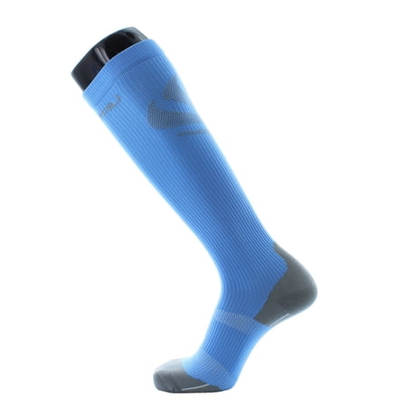 UPSURGE Sports 15-20 mmHg Moderate Compression Closed Toe Knee High Socks Electric Blue Small