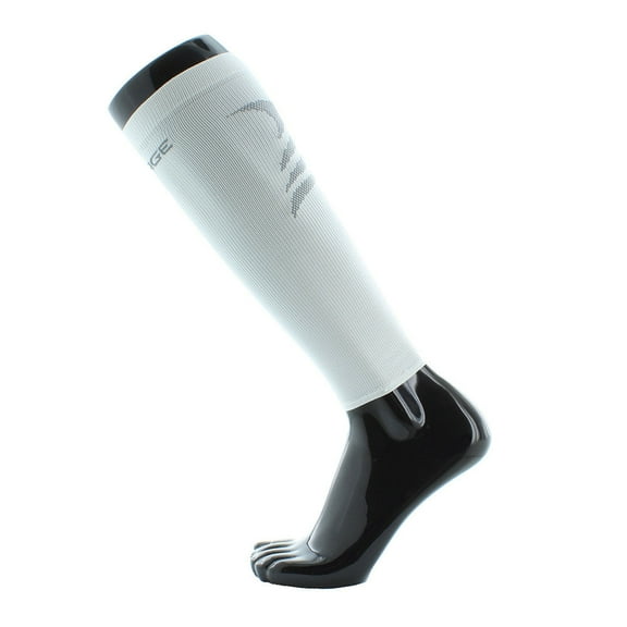 UPSURGE Sports Compression Calf Sleeves 20-30 mmHg Firm Compression White Large