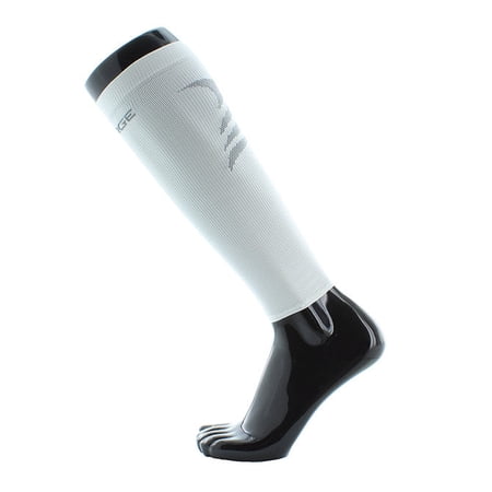 UPSURGE Sports Compression Calf Sleeves 20-30 mmHg Firm Compression White Medium