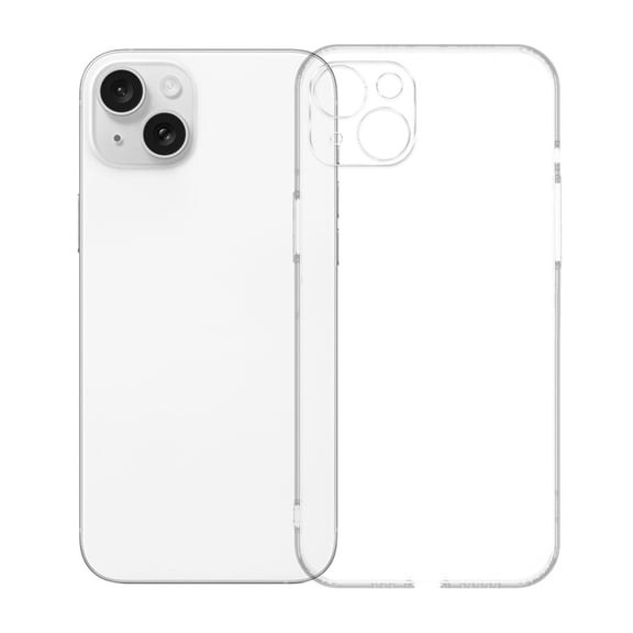 UPTECH 1 Clear TPU Case Compatible with iPhone 15 6.1-Inch, Slim Flexible Shockproof Protective Phone Cover with Large Camera Cutout