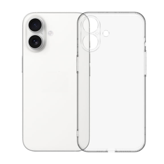 UPTECH 1 Clear TPU Case Compatible with iPhone 16 6.1-Inch, Slim Flexible Shockproof Protective Phone Cover with Large Camera Cutout