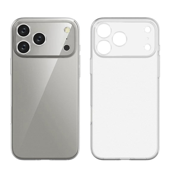 UPTECH 1 Clear TPU Case Compatible with iPhone 17 Pro 6.3-Inch, Slim Flexible Shockproof Protective Phone Cover with Large Camera Cutout