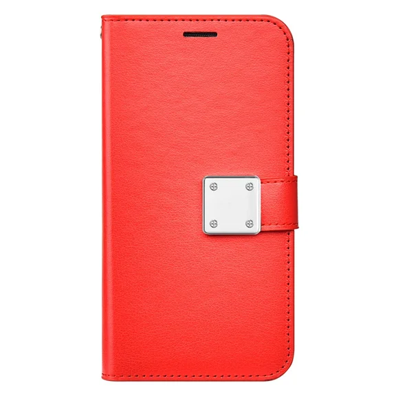 UPTECH 1 Premium Wallet Case for iPhone 17 Pro Max with Card Holder, Magnetic Flip Cover, Red