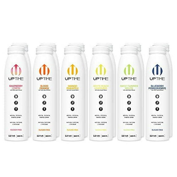 UPTIME - Variety 12 Pack - Zero Sugar Premium Energy Drink, 12oz Cans, Natural Caffeine, Natural Flavors