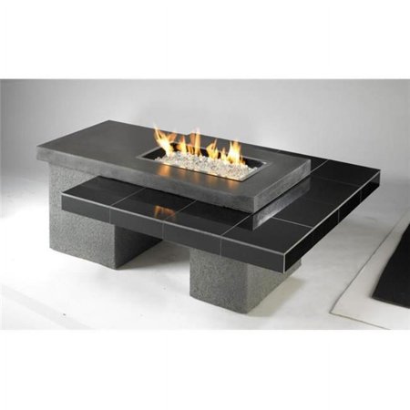 UPTOWN-1242-K Uptown Fire Pit Table with Granite Tile and Supercast Top