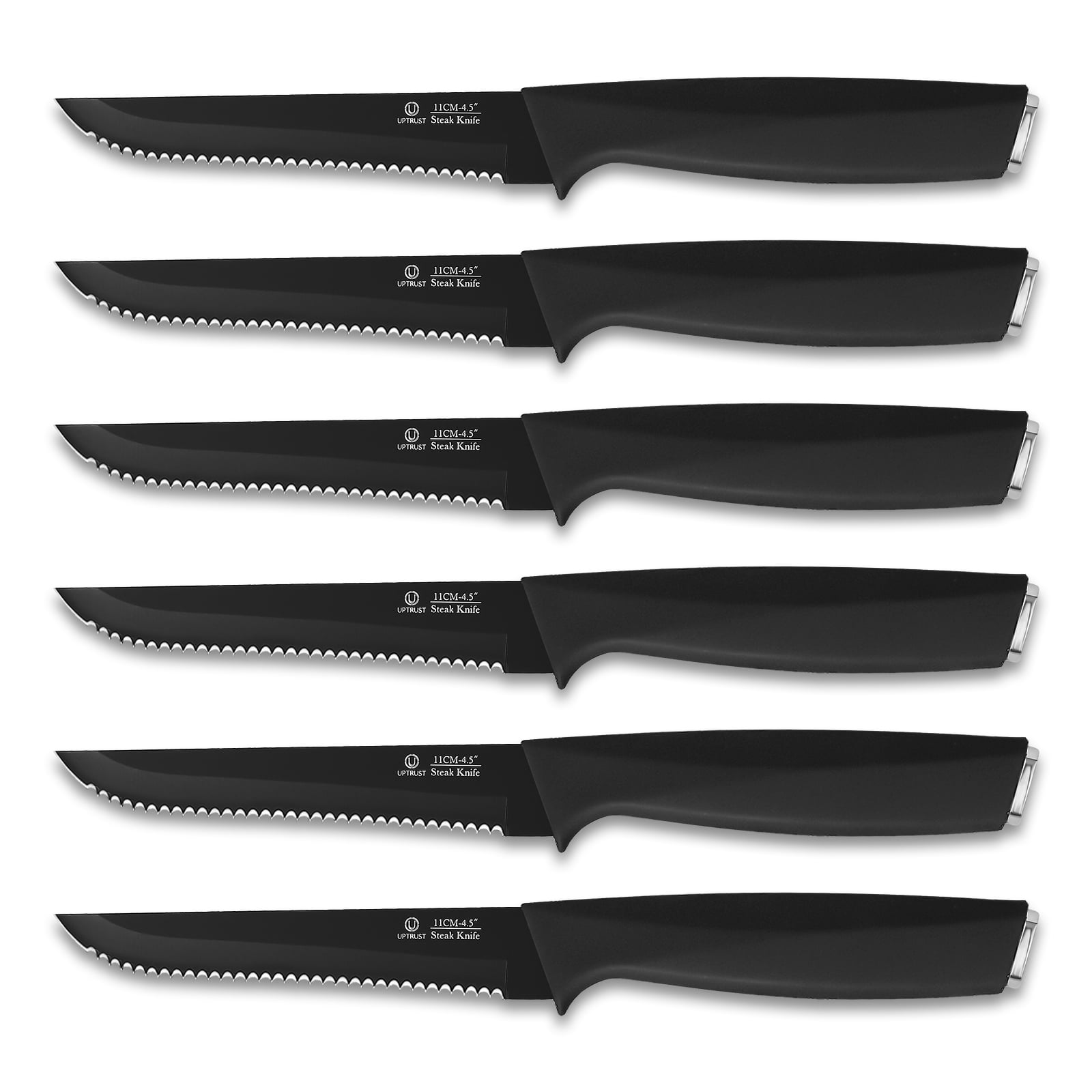 TURWHO 1-14PCS 5 Inch Steak Knives Set Germany 1.4116 Stainless
