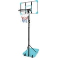 thumbnail image 1 of UPYOOE Basketball Hoop Teenagers Height Adjustable 5.6-7 'Basket 28" Backboard Portable Basketball Goal System with Stable Base and Wheels, use for Indoor Outdoor, 1 of 8