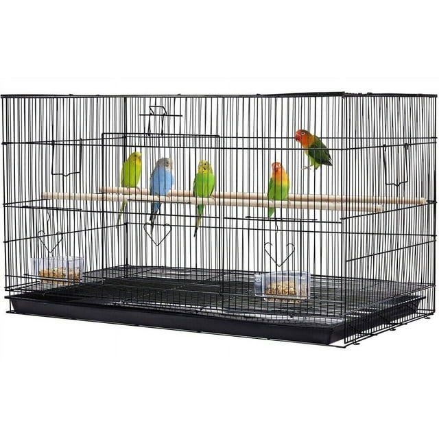 UPZE  Length Flight Bird Cage Iron Flight Parrot Cage for Small Parrots Parakeets Cockatiels Budgies Conures Quaker Parrot,