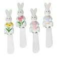 thumbnail image 1 of UPware 4-Piece Easter Bunny Hand Painted Resin Handle with Stainless Steel Blade Cheese Spreader/Butter Spreader Knife, Assorted, 1 of 1