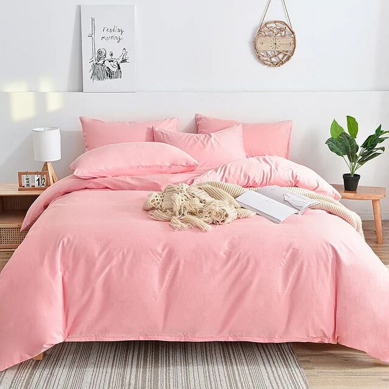 UPzo Strawberry Bedding Set Double Sheet Soft 3/4pcs Bed Sheet Set