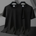 thumbnail image 1 of UQJfacai 2 Pack Mens Big and Tall T Shirts Strech Slim Fit Crewneck Short Sleeves Tops Muscle Gym Summer Basic Tees M-5XL, 1 of 8
