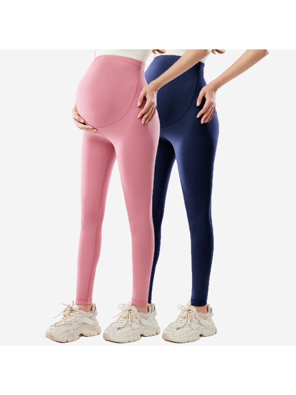 3 Pack Womens Maternity Leggings Over The Belly Active Wear Stretch High Waisted Workout Yoga Pregnancy Tights Pants S-XL