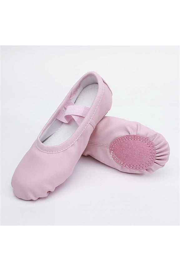 Ballet Shoes for Girls Toddler Ballet Slippers Soft Faux Leather Full Sole Boys Dance Shoes for Toddler/Little Kid/Big Kid