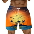 thumbnail image 1 of UQJfacai Big and Tall Men's Swim Trunks Quick Dry Swimming Trunks Palm Graphic Print Casual Beach Shorts Stretchy Summer Trousers, 1 of 3